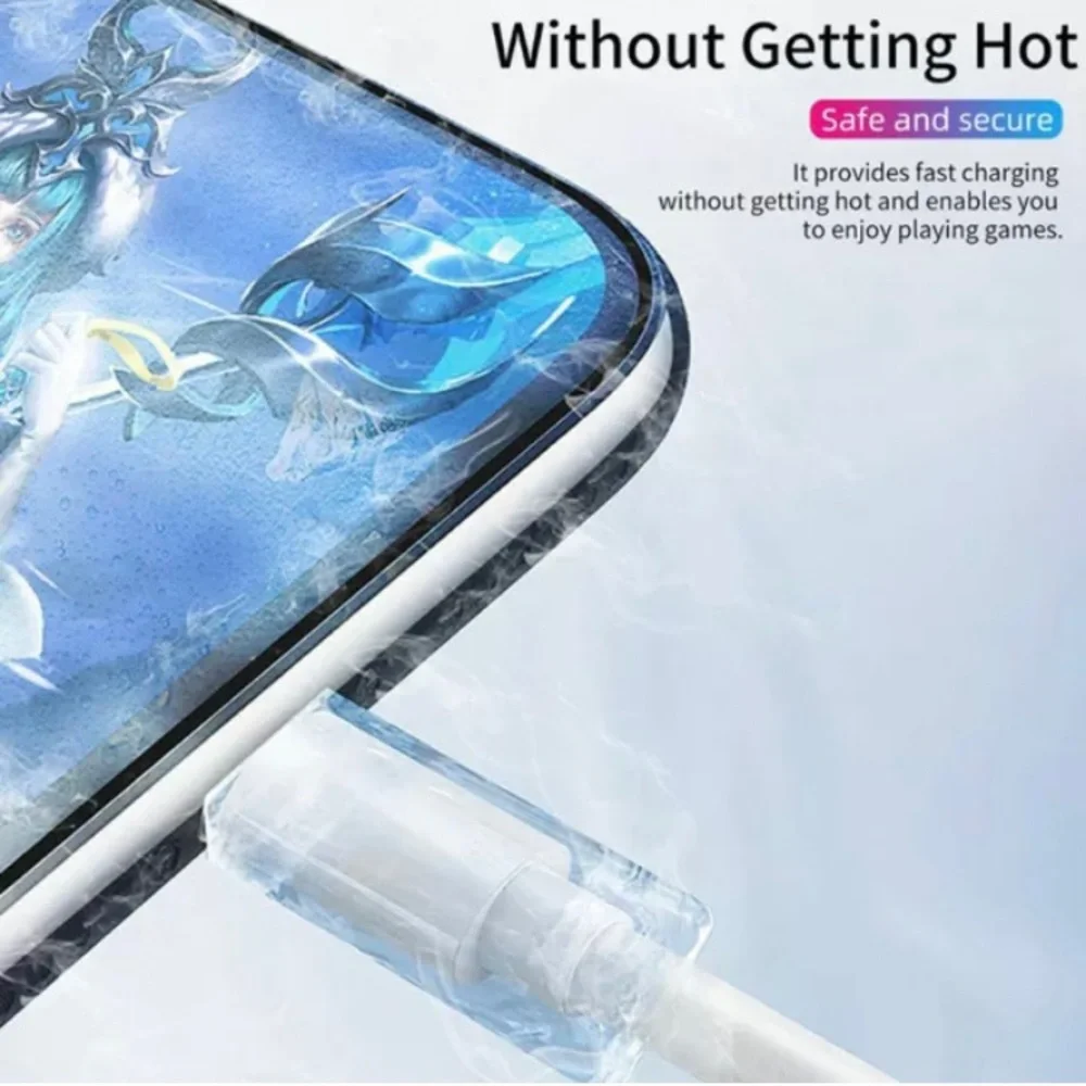 2 Pcs 1 cable USB-A + 1 cable C-Lightning For iPhone 11 12 13 14 15 pro max 3F